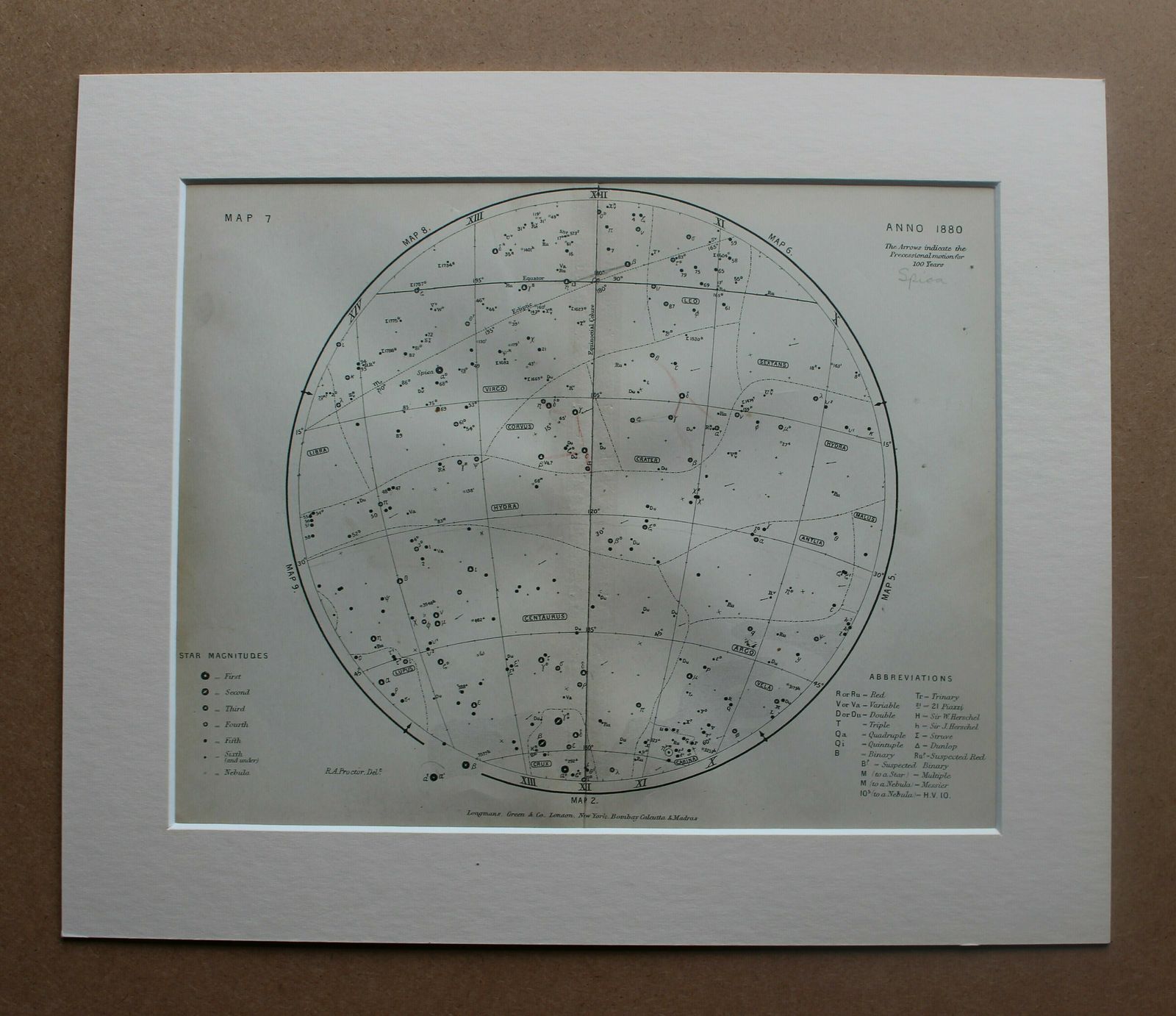 Set Of 12, 19th Century Star And Astronomical Charts By Richard A Proctor photo vintage