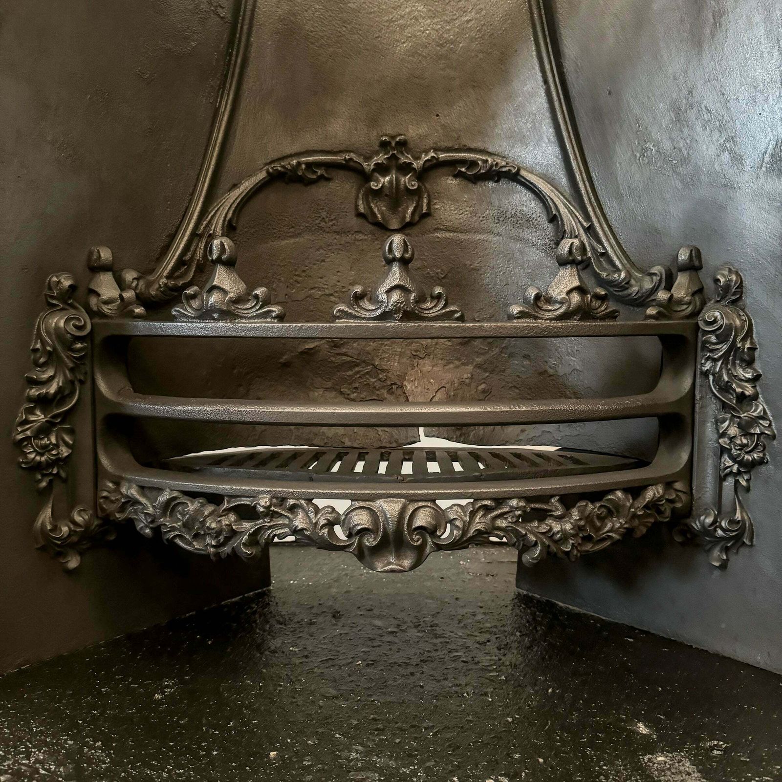 Antique Ornate Victorian Cast Iron Insert photo furniture