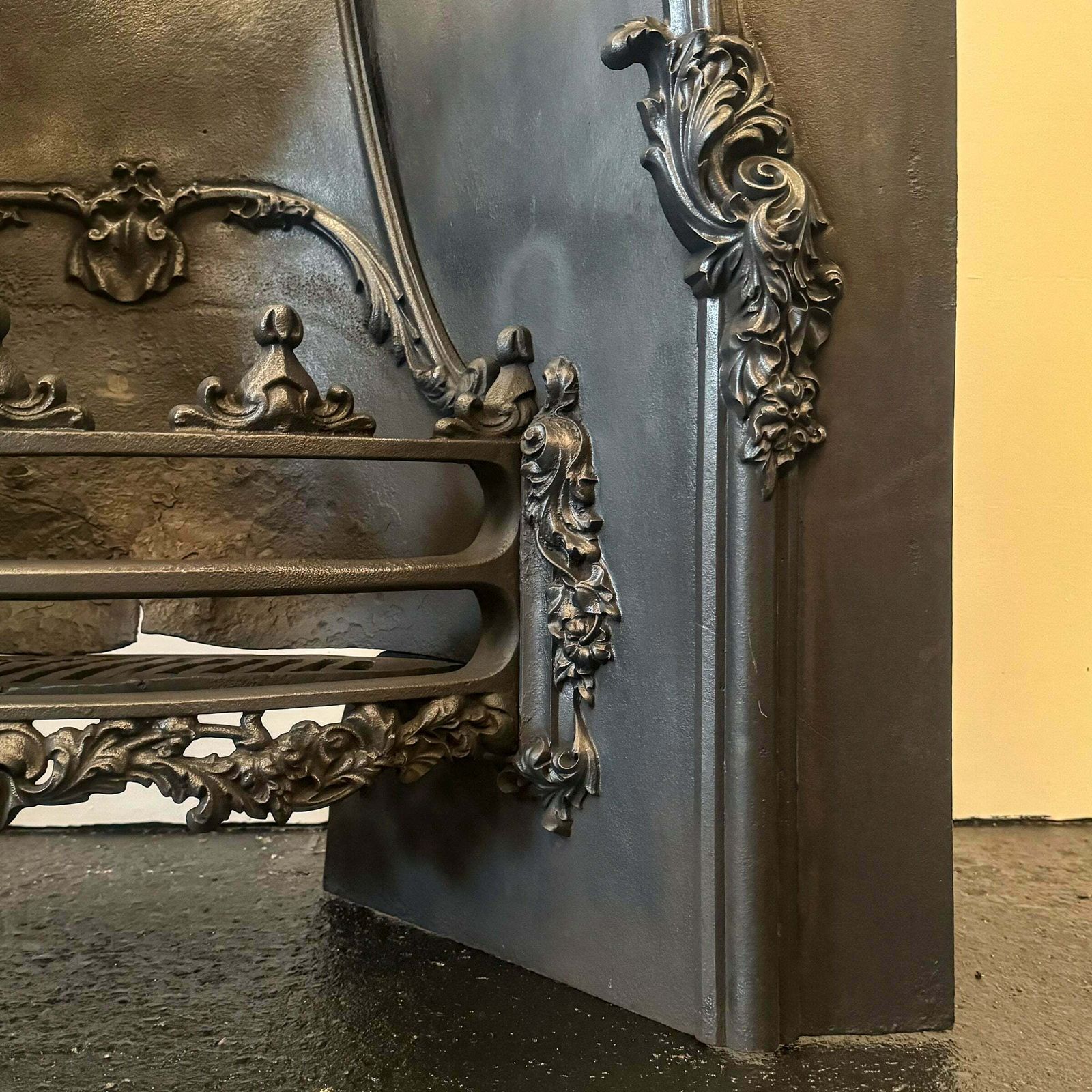 Antique Ornate Victorian Cast Iron Insert photo for sale