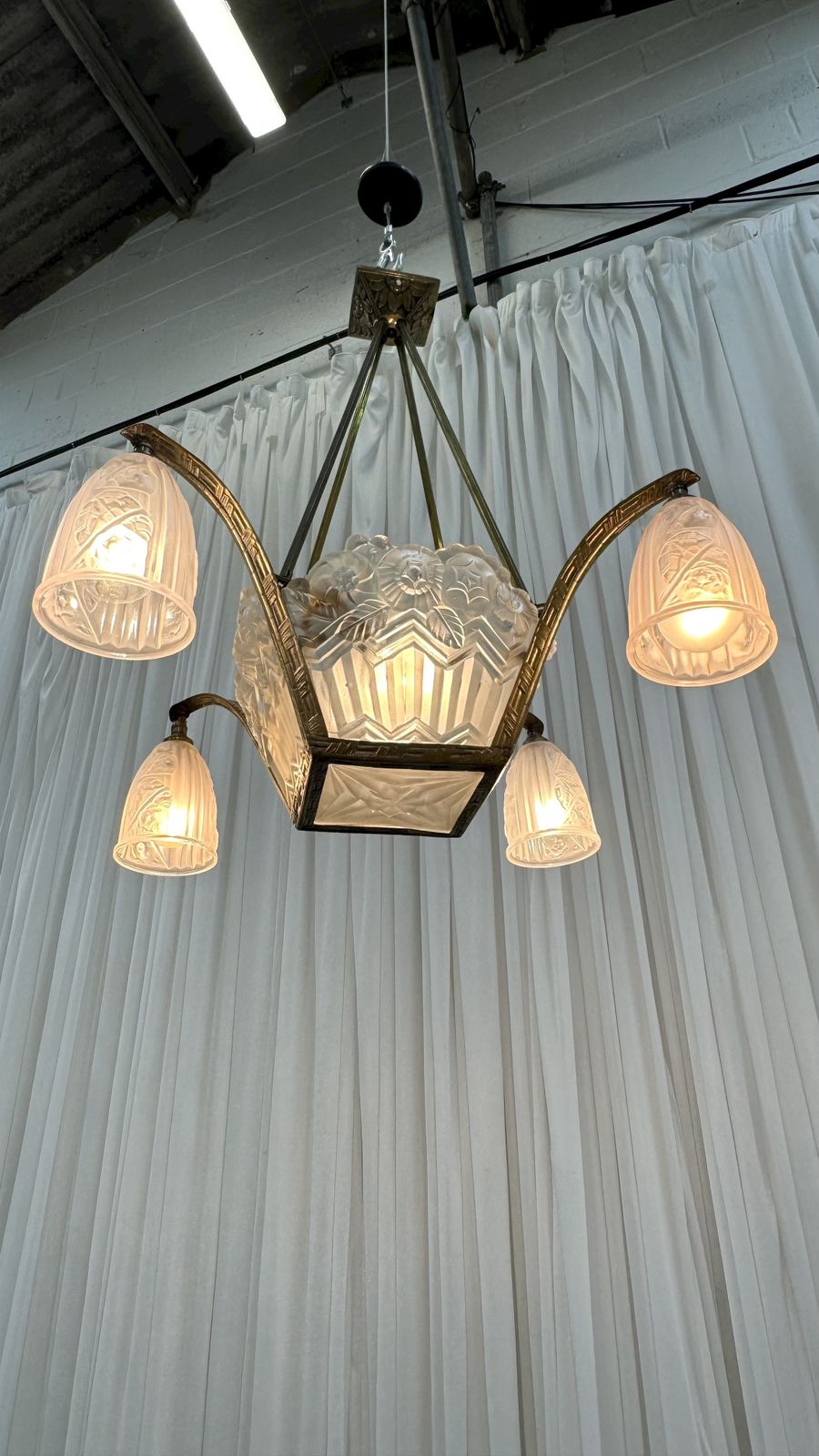 Art Deco Chandelier By Noverdy, France