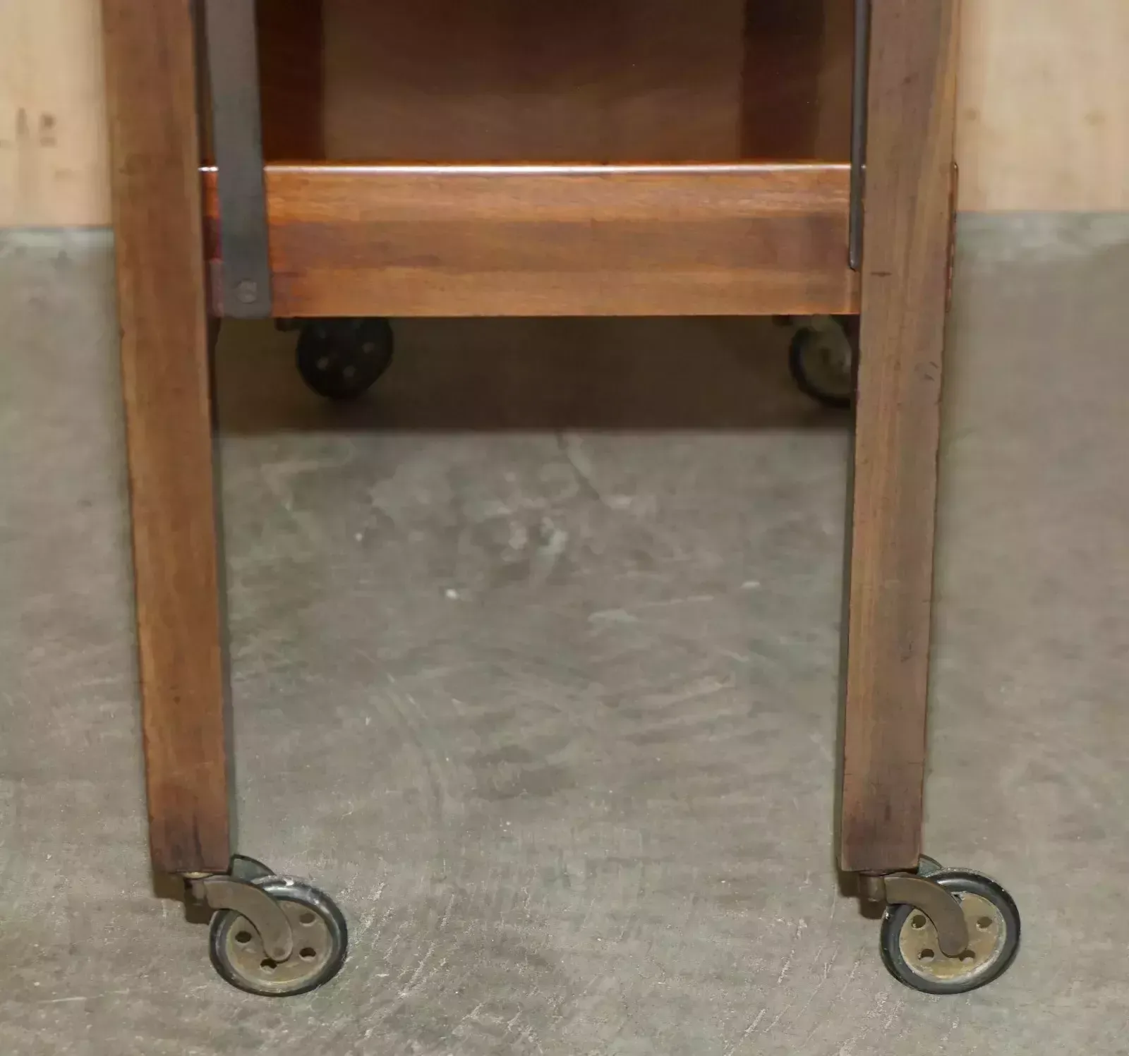 photo vinterior Stunning Antique Edwardian Bcm Adap Table Bakers Shelf Bookcase Occasional Table