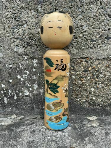 Vintage Extra Large Tall Traditional Japanese Kokeshi Wooden Doll Ornament photo furniture