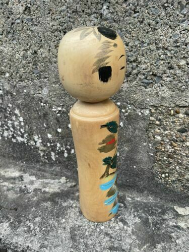 Vintage Extra Large Tall Traditional Japanese Kokeshi Wooden Doll Ornament photo vintage