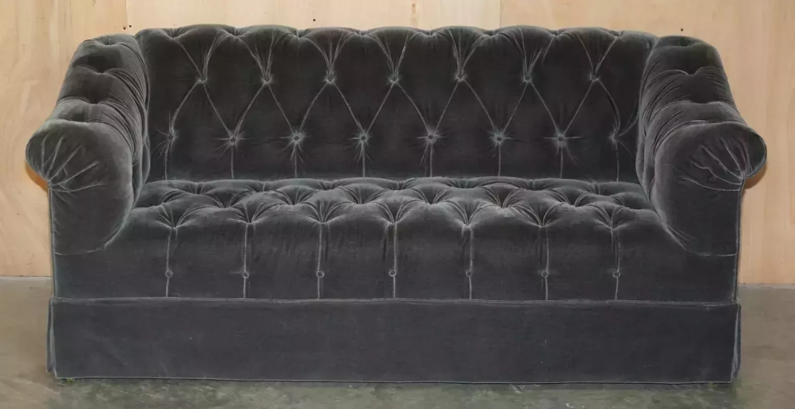 George Smith Somerville Chesterfield Mohair Velvet Sofas photo for sale