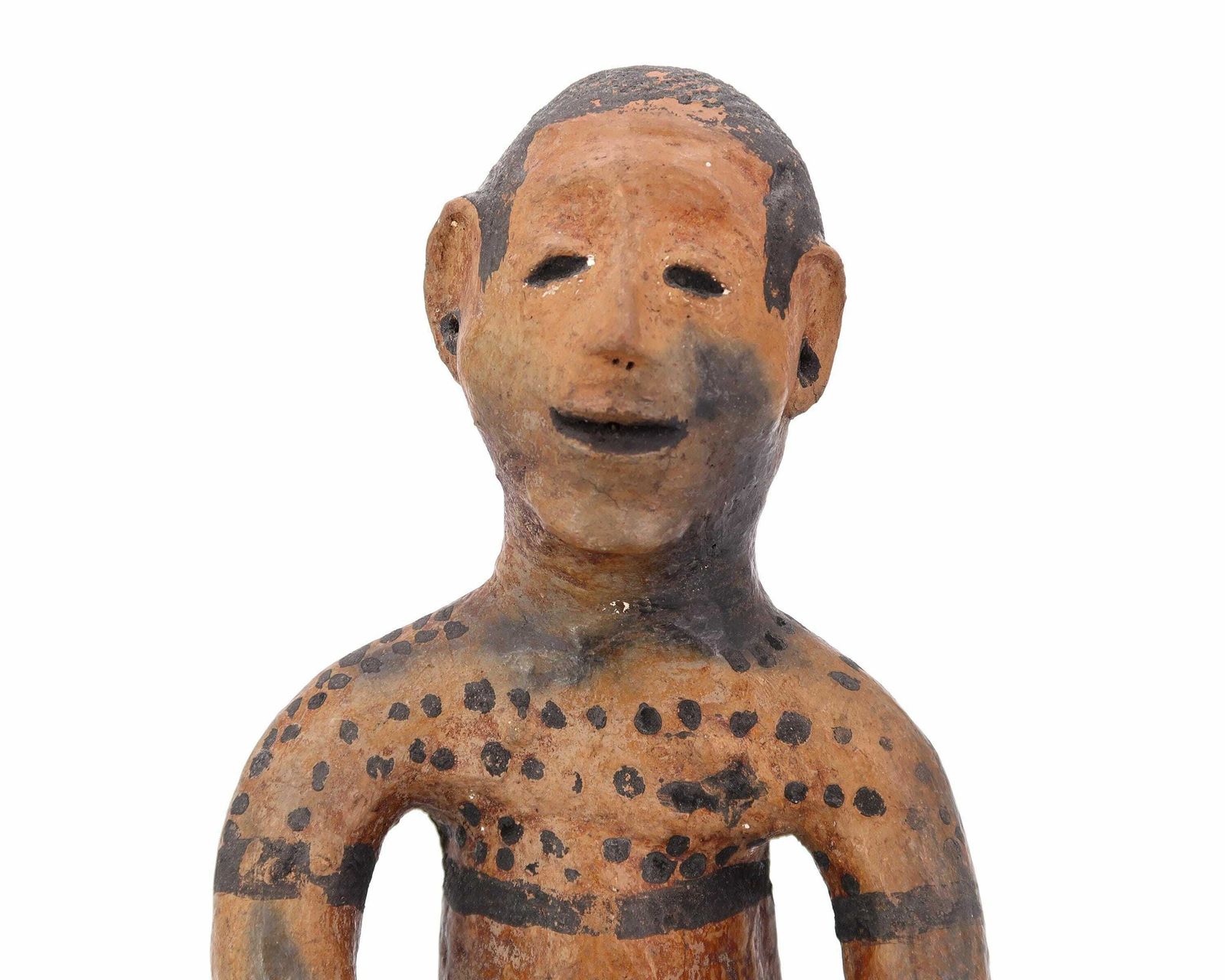 African Sculpture, Seated Man In Terracotta, 1980s / Man, Africa, Statue, Ceramic, Bookend photo Home Decor