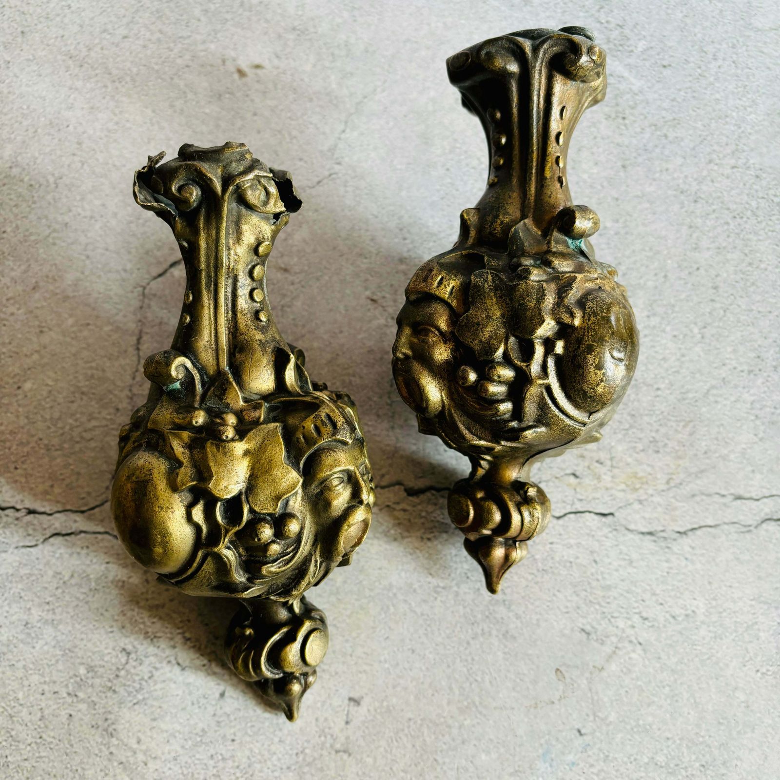 Antique Heavy Ornate Clock Weight photo furniture