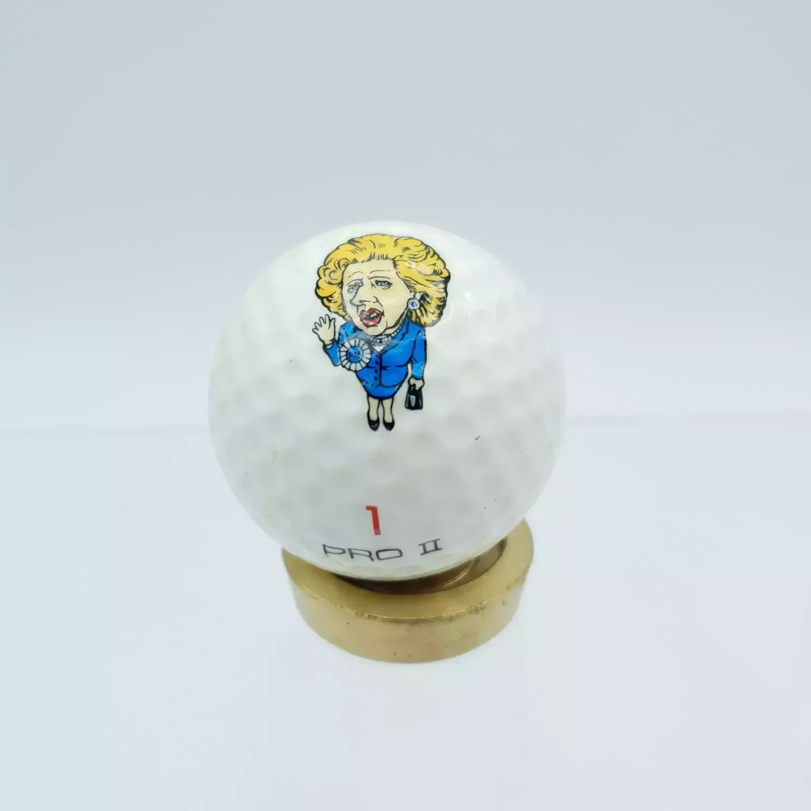 Mega Rare Margaret Thatcher Golf Ball Spalding Pro II Miners' Strike 1984 1985
