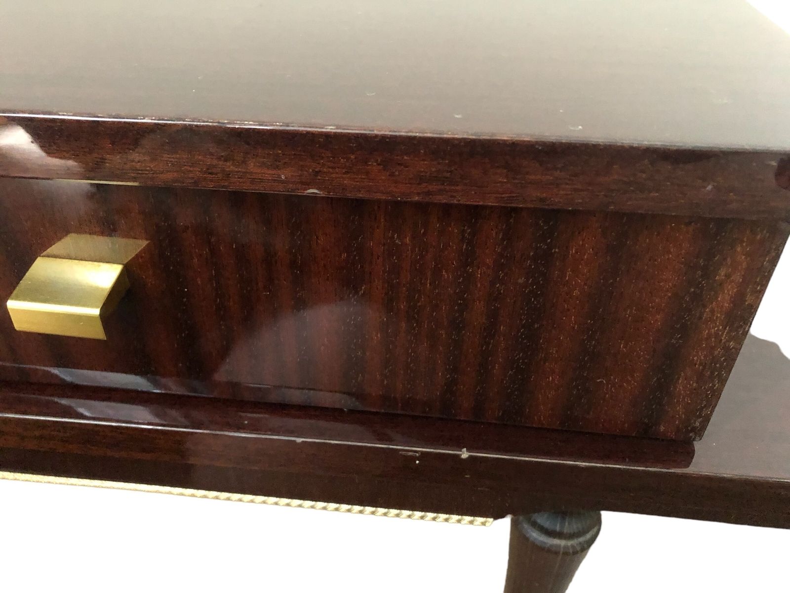 French Macassar Ebony Mid Century Table photo vinterior