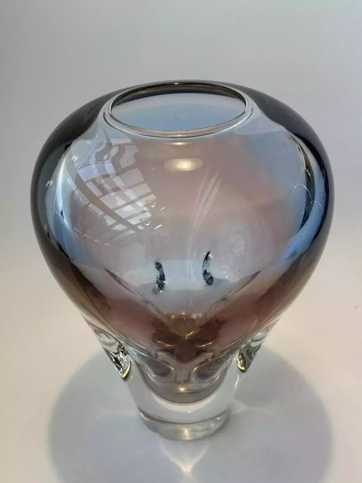 Czechoslovakian Moser Vladimir Mika Bohemian Art Glass Vase Mstisov Glassworks photo buy