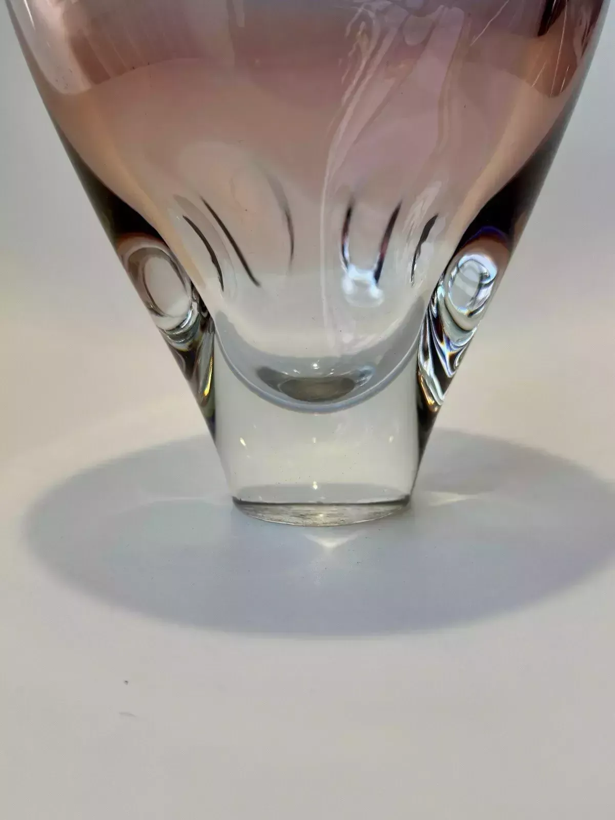 Czechoslovakian Moser Vladimir Mika Bohemian Art Glass Vase Mstisov Glassworks photo vintage