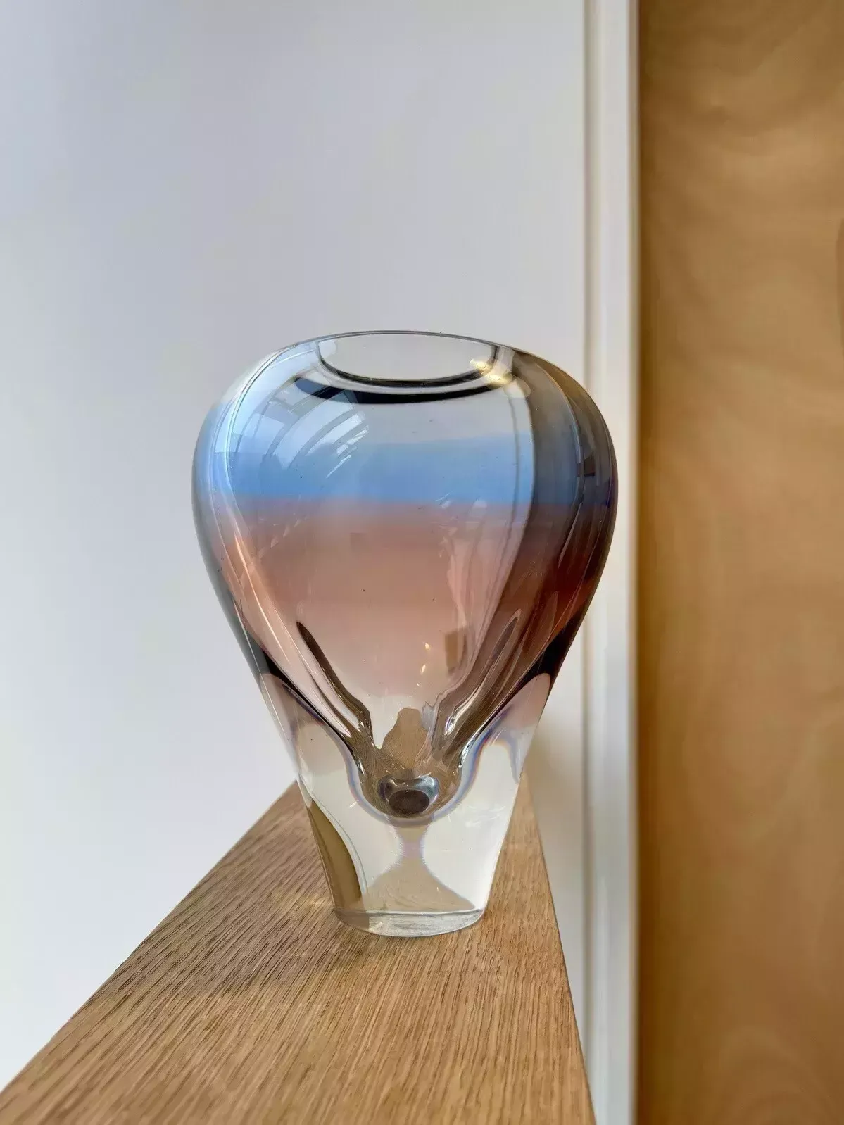 199.0 Czechoslovakian Moser Vladimir Mika Bohemian Art Glass Vase Mstisov Glassworks photo
