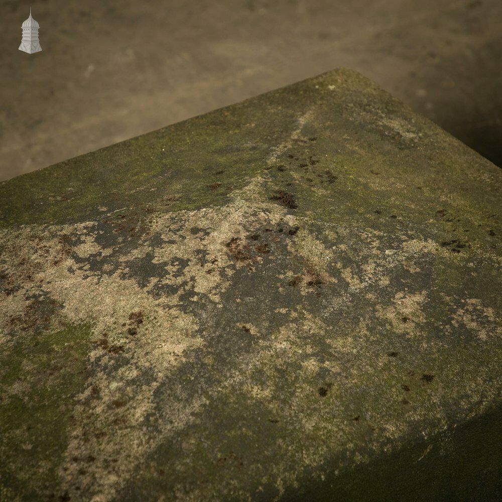 720.0 Sandstone Pier Caps, Pair Of Four Way Weathered Standard Apex Pier Caps photo