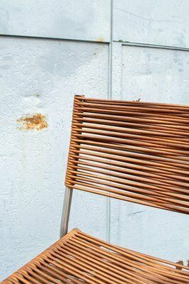 Stool Miss B By Tito Agnoli For Bonacina In Inox & Leather 1997, 1990s, Set Of 2 photo Furniture