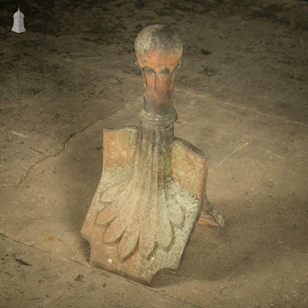 Ball Top Ridge Finial, Weathered Terracotta photo 270.0
