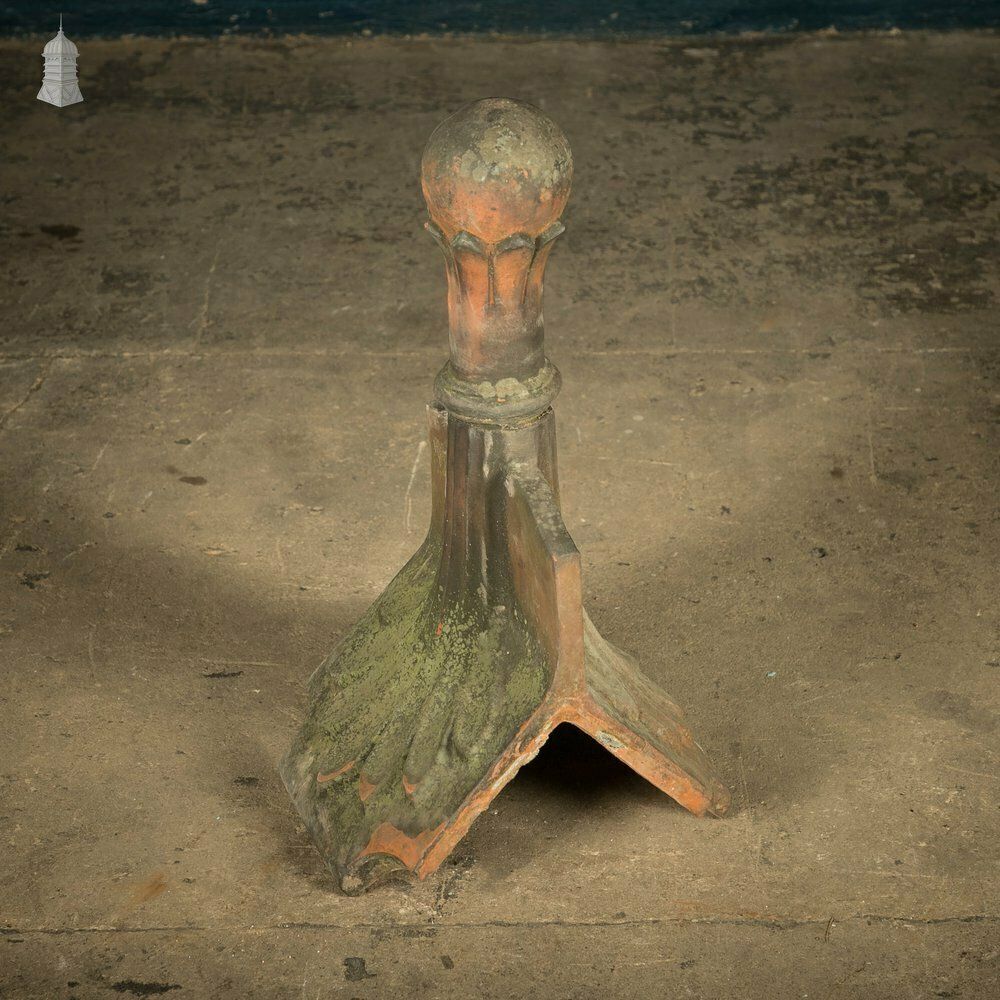 Ball Top Ridge Finial, Weathered Terracotta photo vinterior