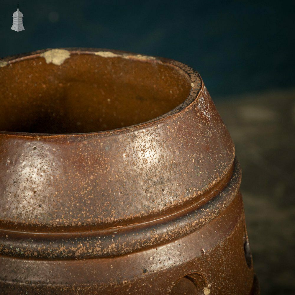Chimney Pot Planters, Salt Glazed, Pair photo for sale