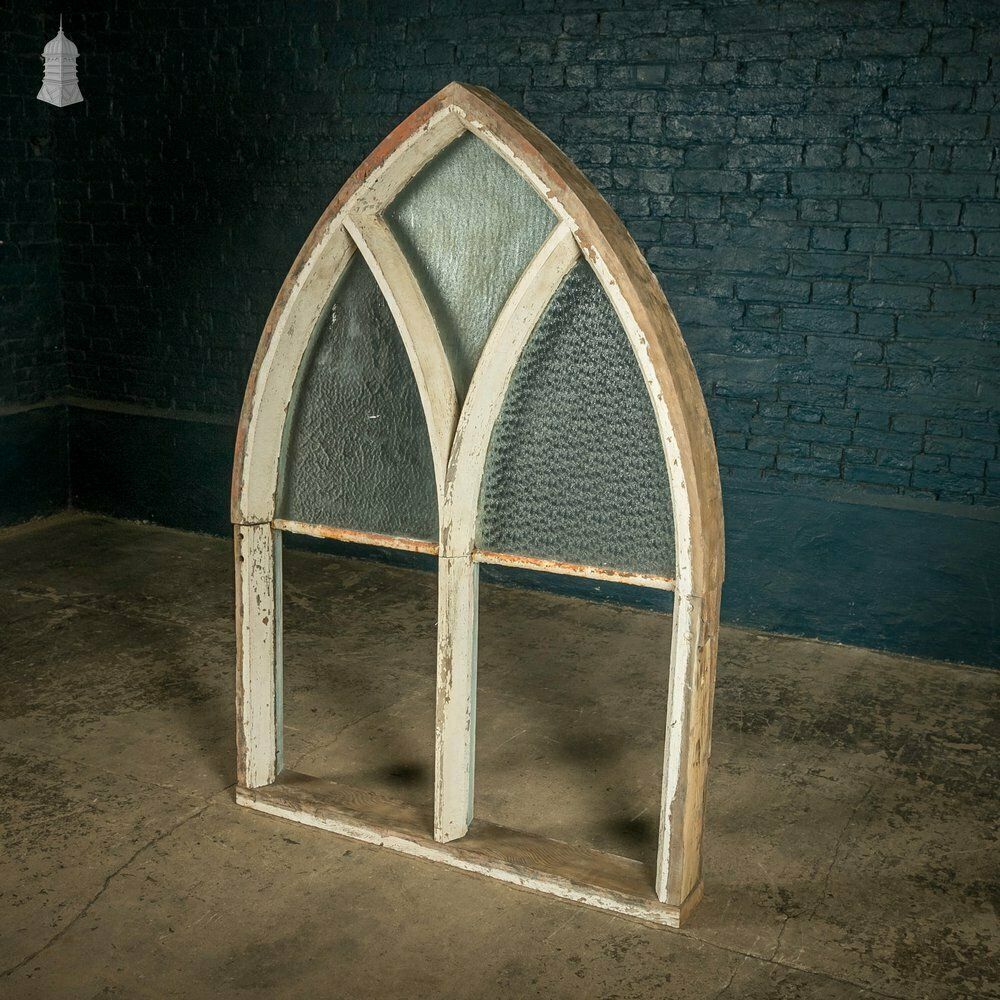 Home Fixtures Arch Top Window, Gothic Style With Textured Glass photo