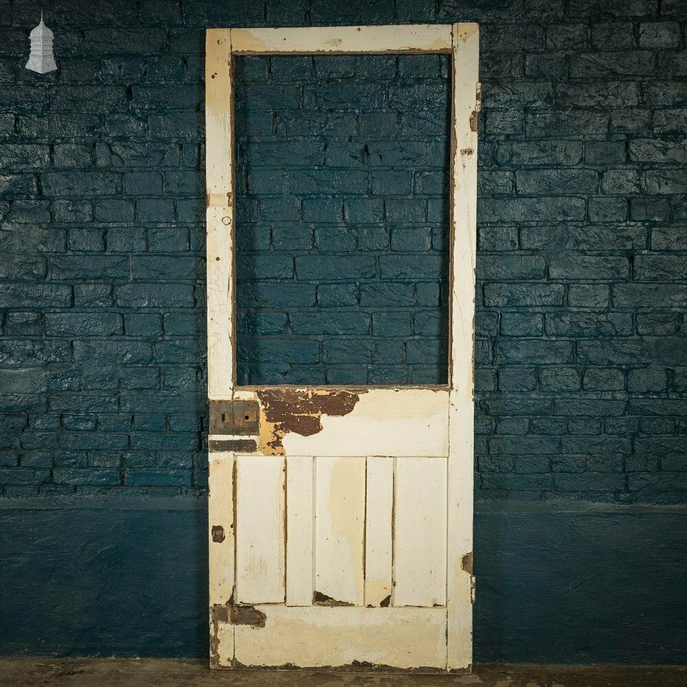 photo for sale Half Glazed Door, Moulded 4 Panel Pine