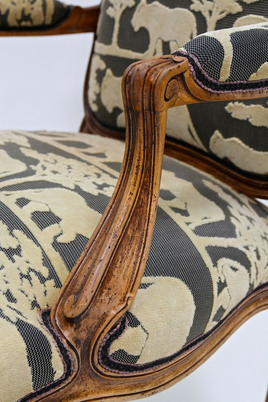 19th Century Nutwood Armchair, Handcarved, At Ca. 1880 photo buy