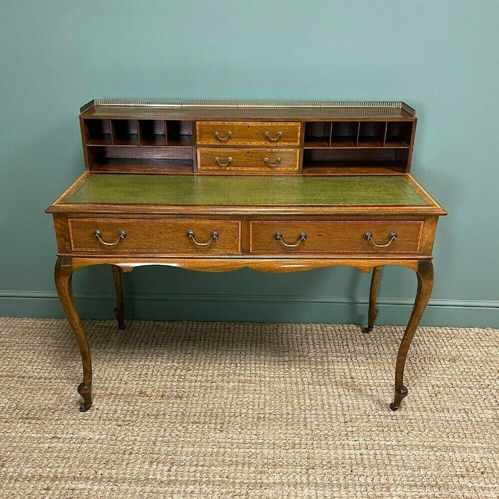 Fine Quality Edwardian Mahogany Antique Writing Desk photo for sale