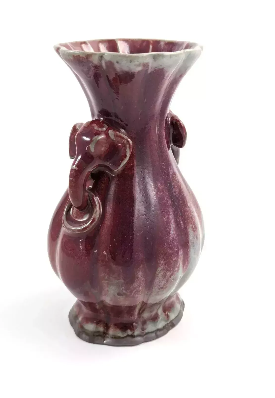 Antique Chinese Flambe Glaze Vase, C. 19th Century photo for sale