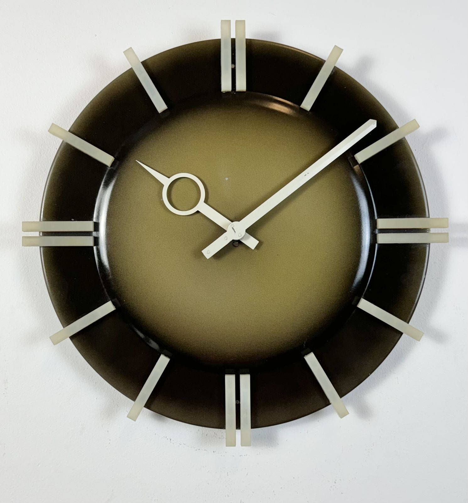 Industrial Office Wall Clock From Pragotron, 1970s photo vinterior
