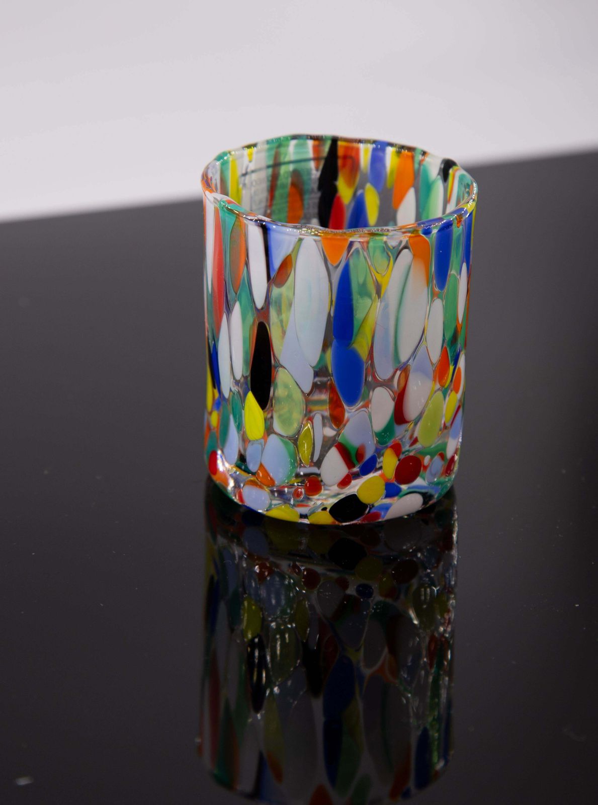Home Decor Caracas, Set Of 6 Murano Shot Glasses Color "Arlechhino" Handmade, Murano Glass photo