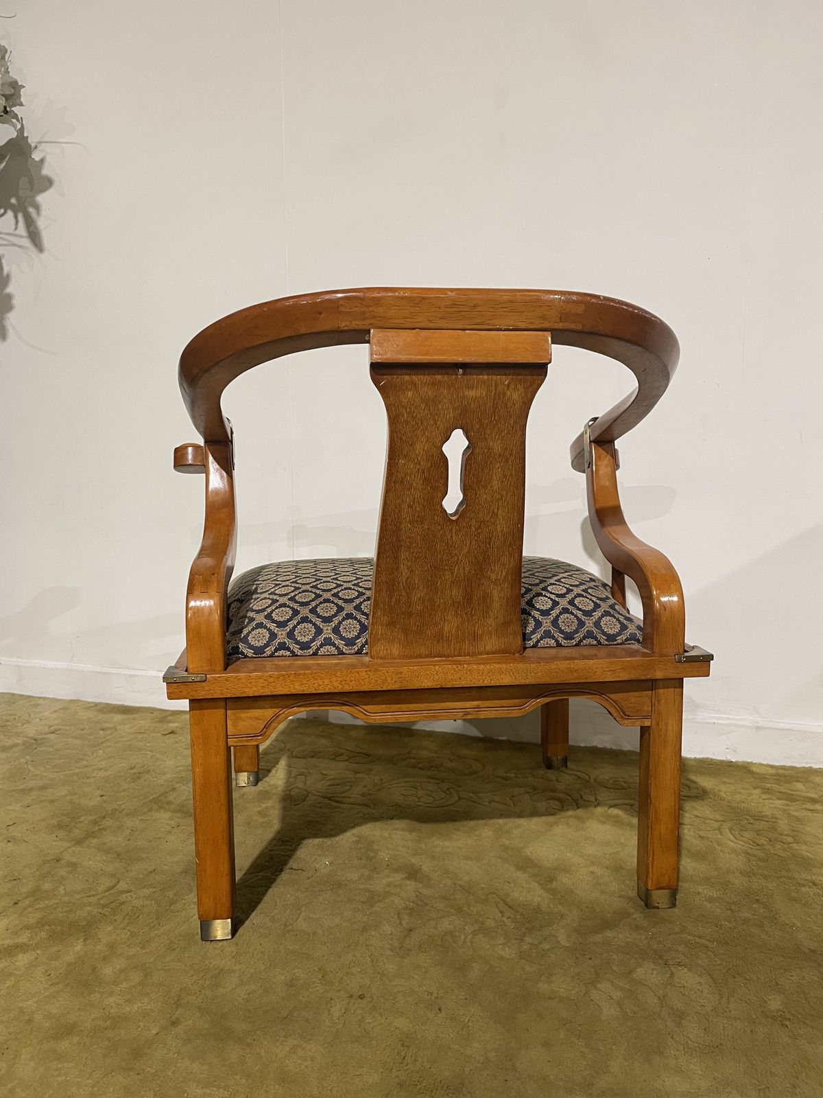 269.0 Chinese Style Reproduction Brass Bound Armchair photo