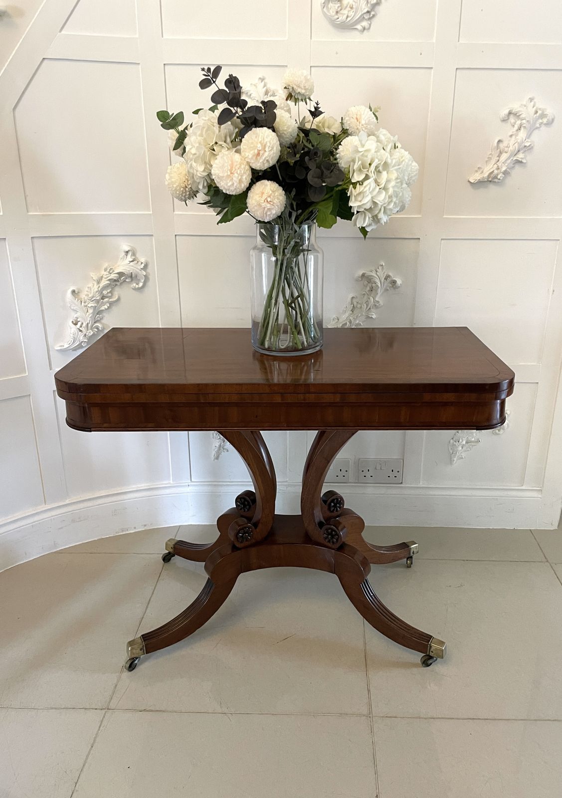 Antique 19th Century Quality Mahogany Card Table photo furniture