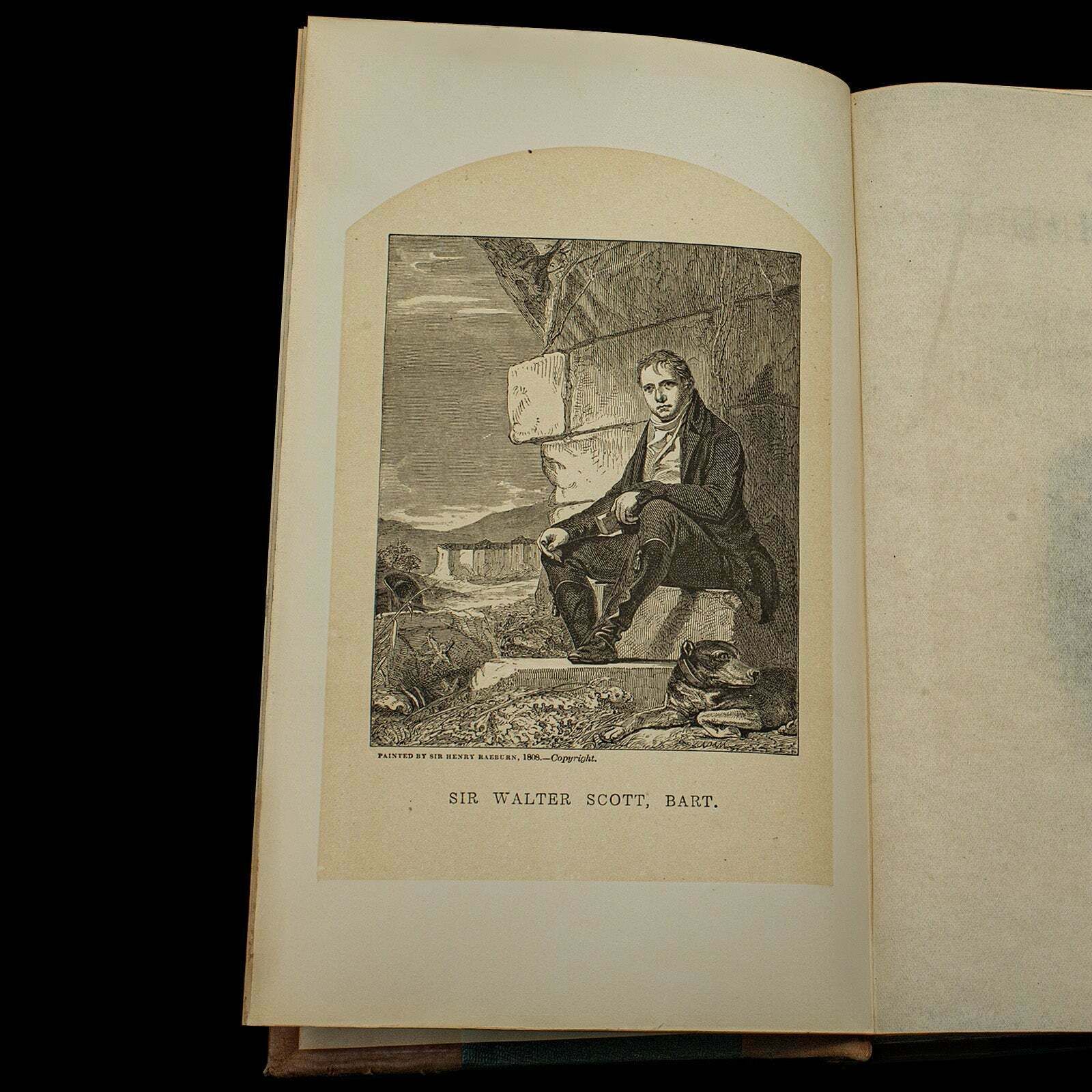 Antique 4 Vols, Waverley Novels, Walter Scott, Scottish, Literary Set, Victorian photo 895.0