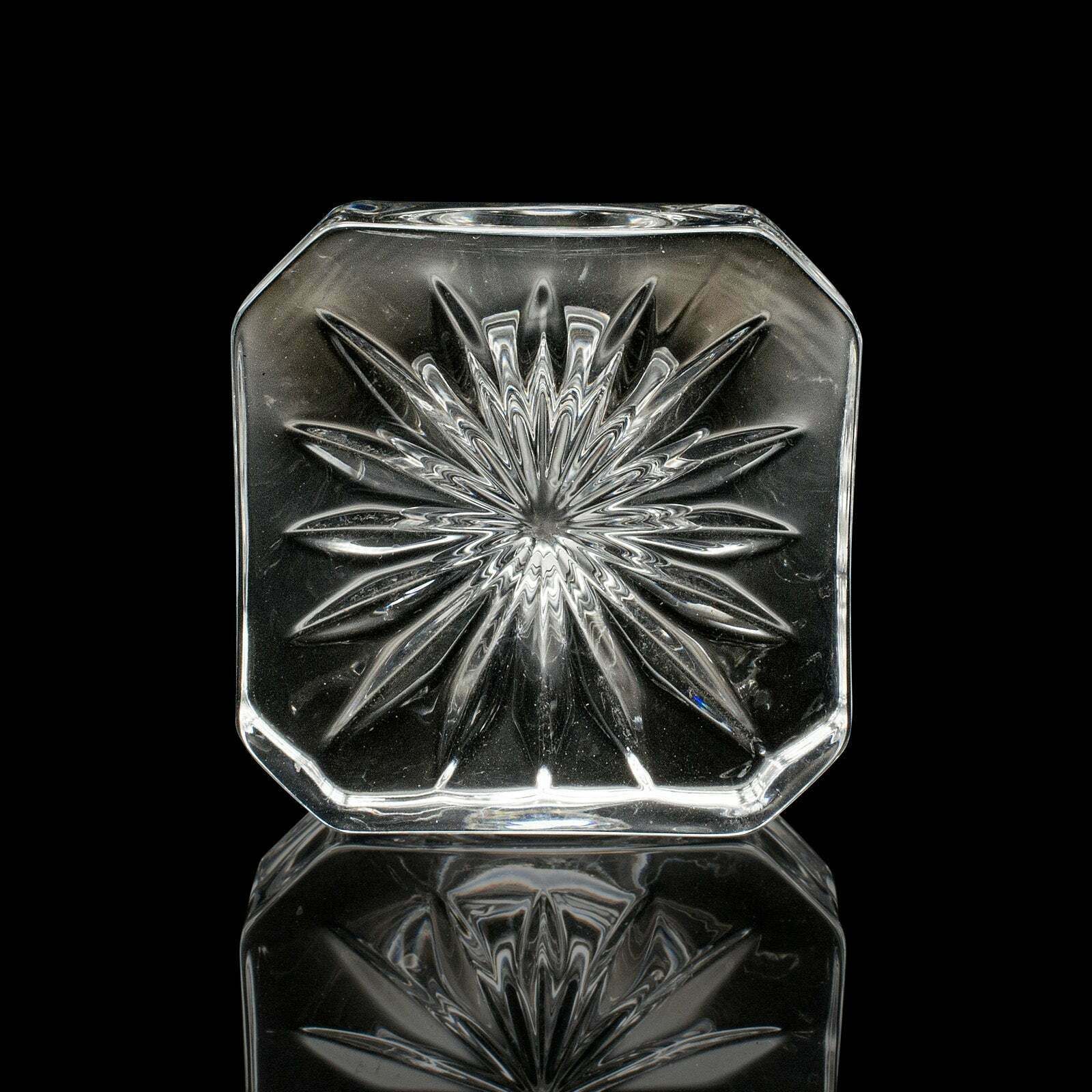 Vintage Irish Whiskey Decanter, Cut Crystal Glass, Spirits, Bourbon, Mid Century photo vintage