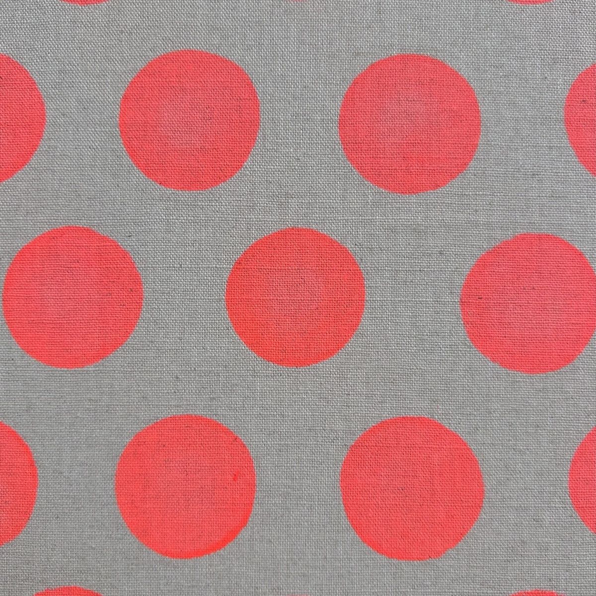 Upcycled Upholstered 'Spongey Spots' Coral Linen Headboard photo furniture