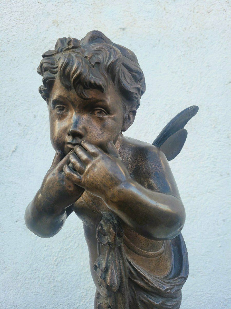 Bronze Of A Winged Putto On Foot, Late 19th Century Early 20th Century photo 2300.0