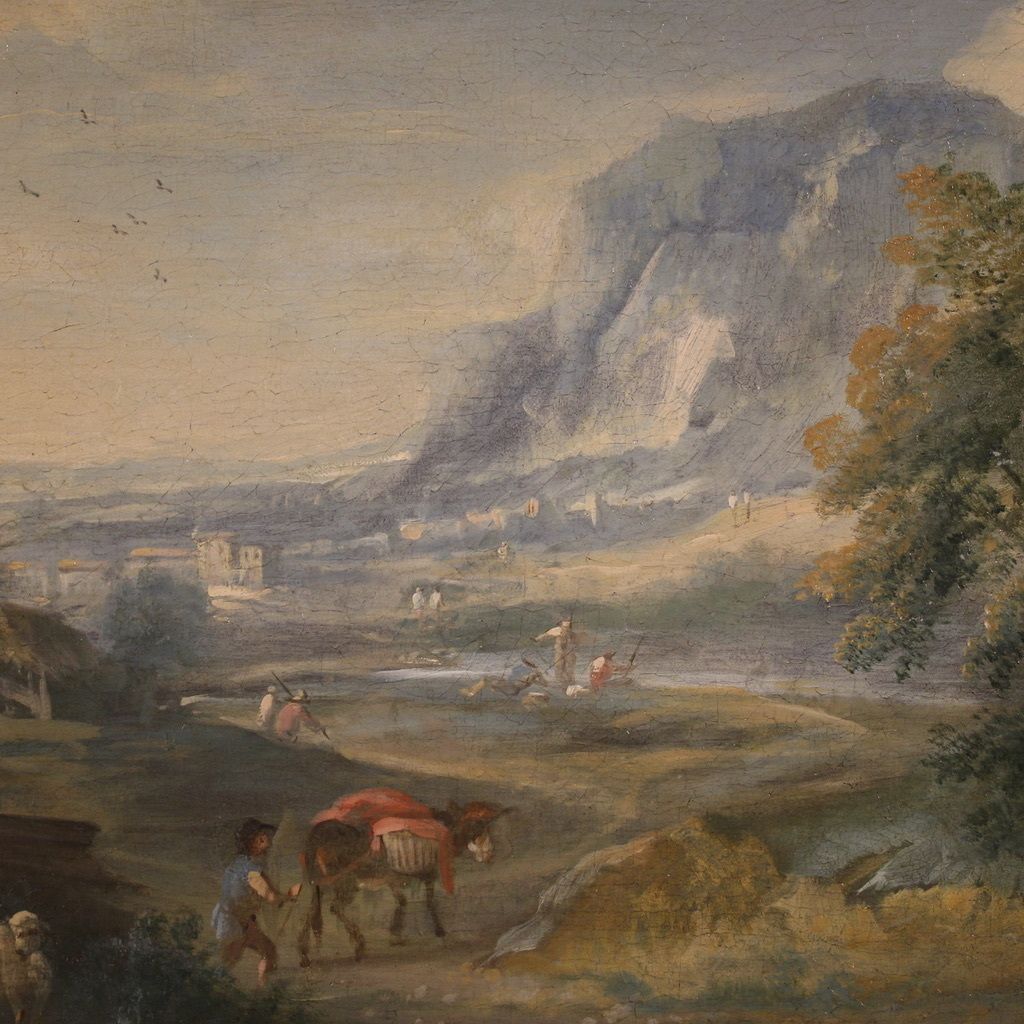 Refined 18th Century Bucolic Landscape Painting photo buy