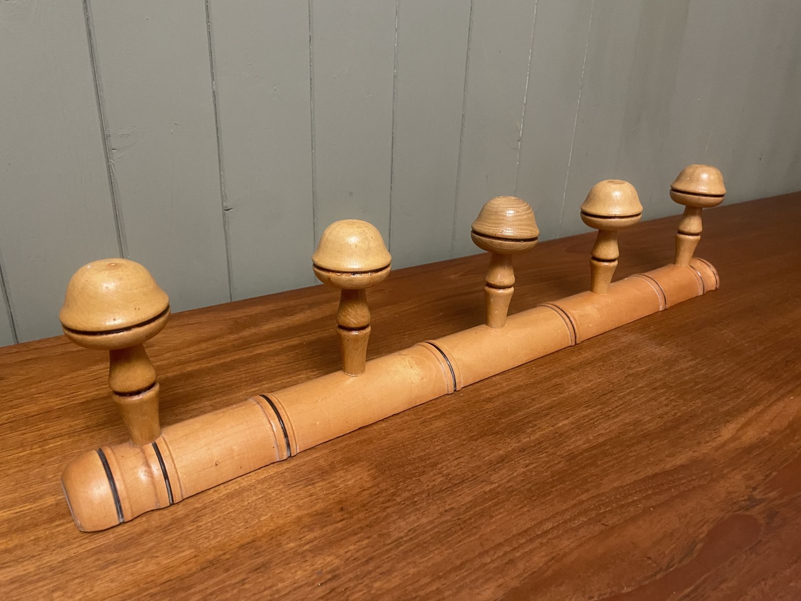 Midcentury French Faux Bamboo Coat Rack photo furniture