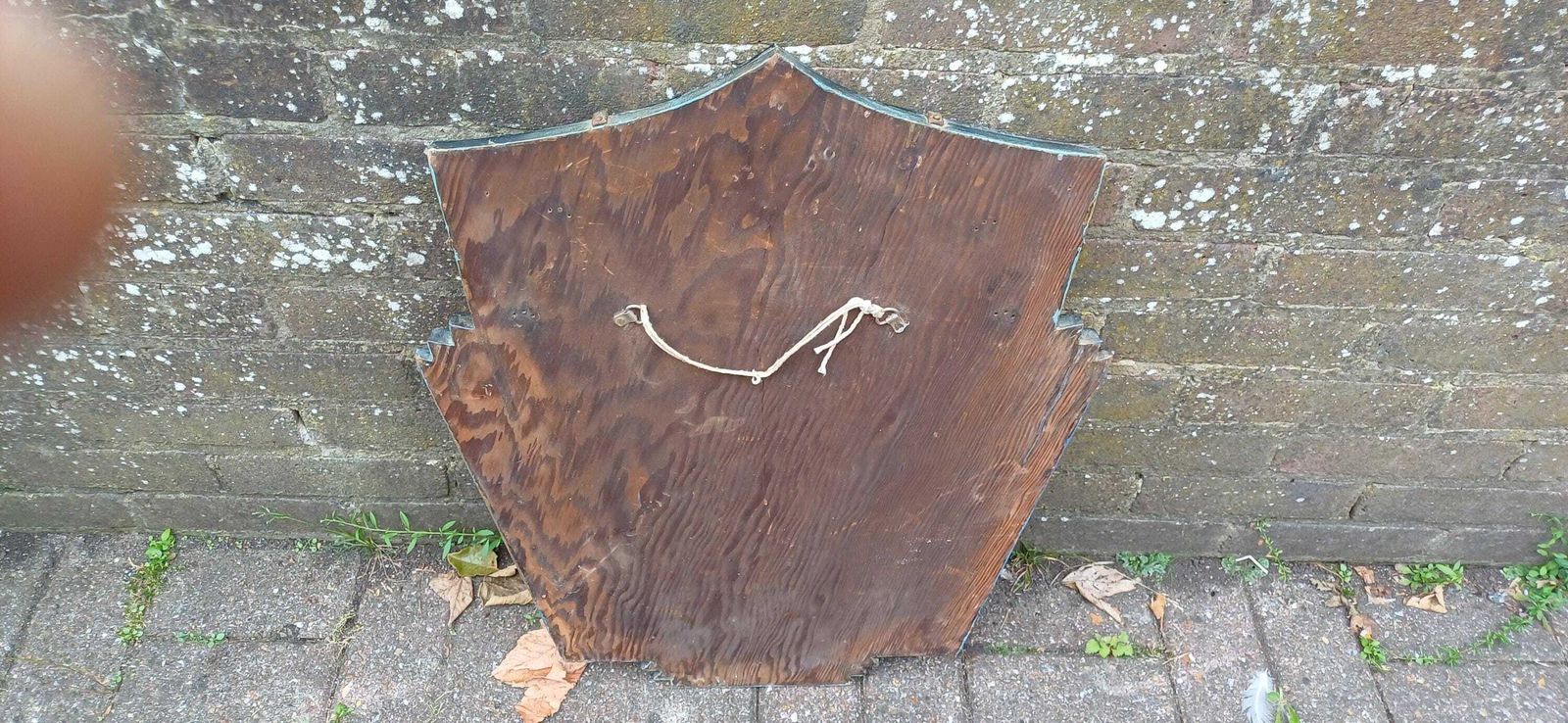 photo for sale Beautiful Art Deco Part Stripped Wall Mirror Age Worn Charm. Gold And Blue. Definitely Both Shabby And Chic!