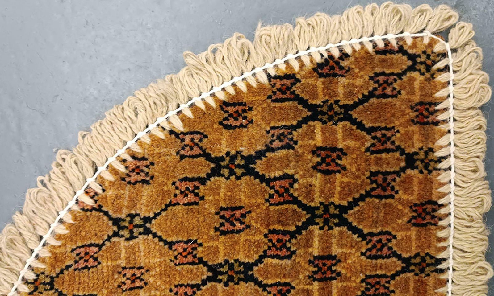 Handmade Rug Doormat Brown Rug Half Circular Interior Carpet Mat Entrance Way photo furniture