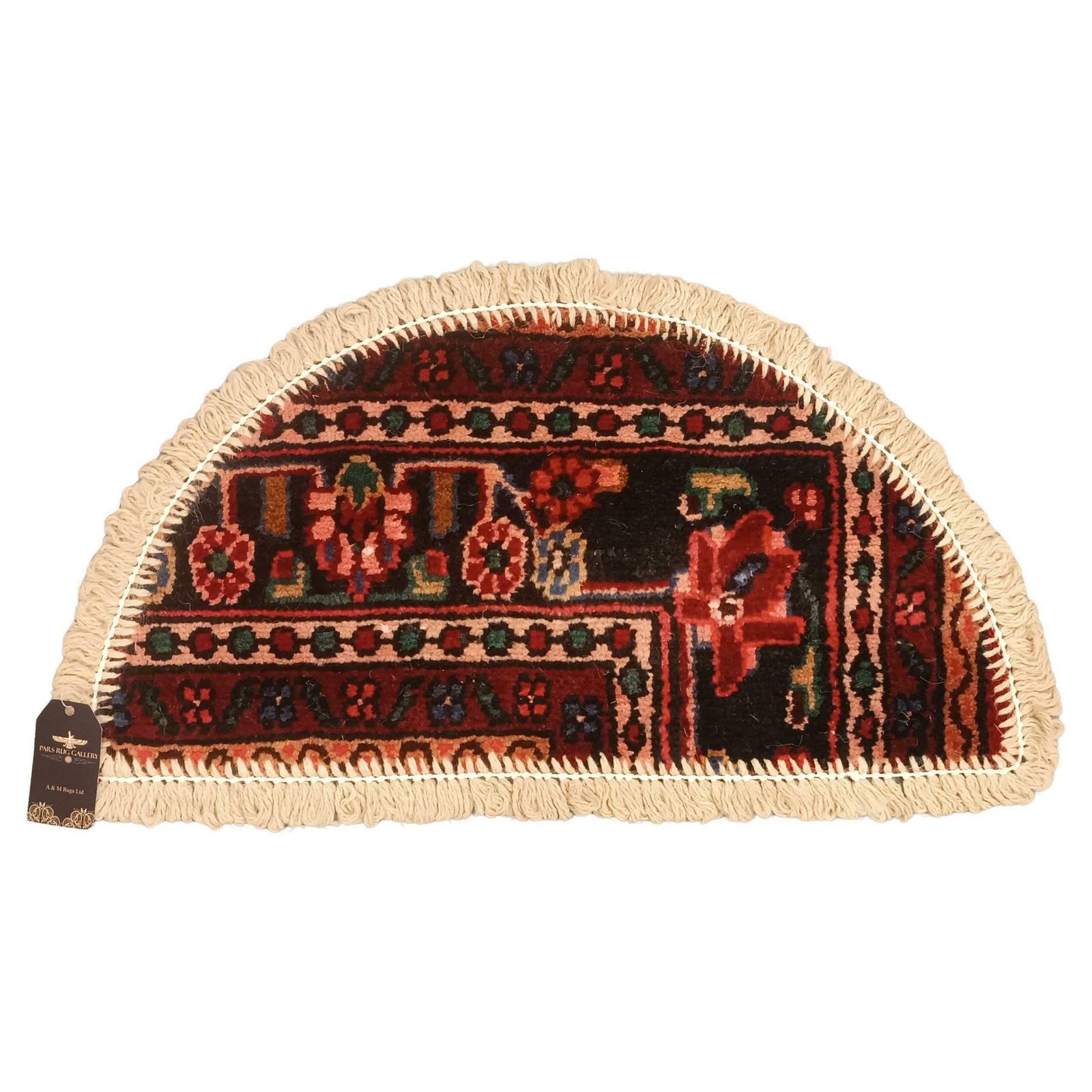 Handmade Rug Doormat Oriental Rug Half Circular Interior Carpet Mat Entrance Way