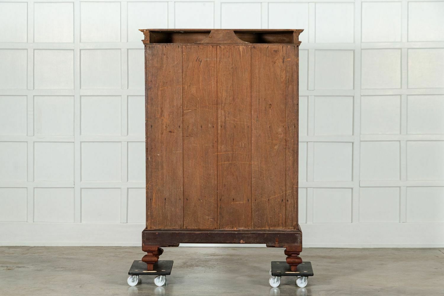photo vintage 19thc Colonial Campaign Teak Armoire