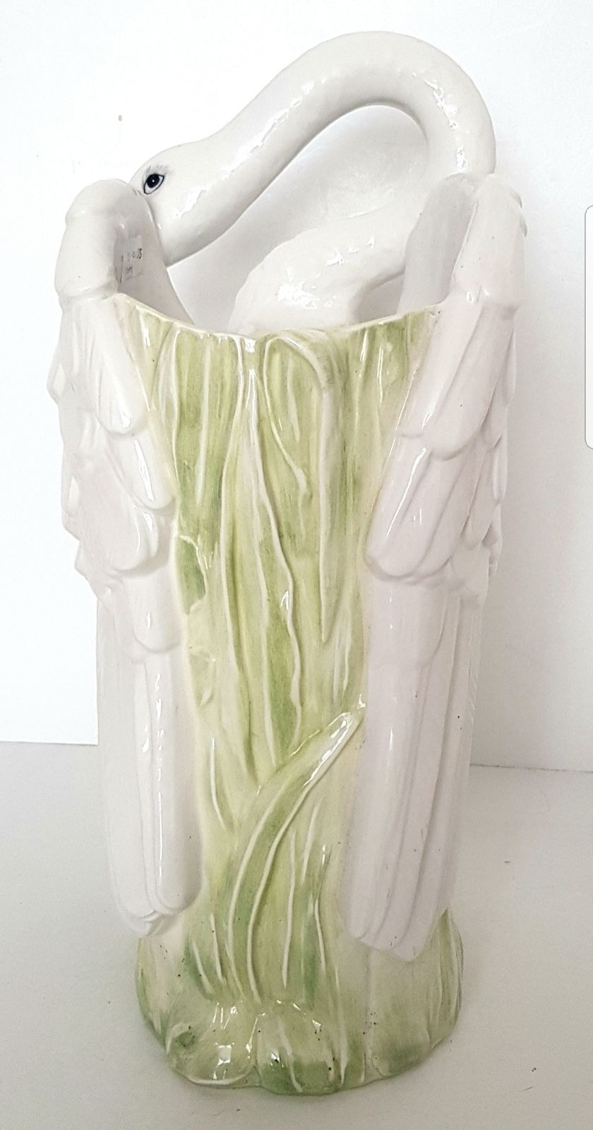 Mid Century Italian Ceramic Swan Umbrella Stand photo Home Decor