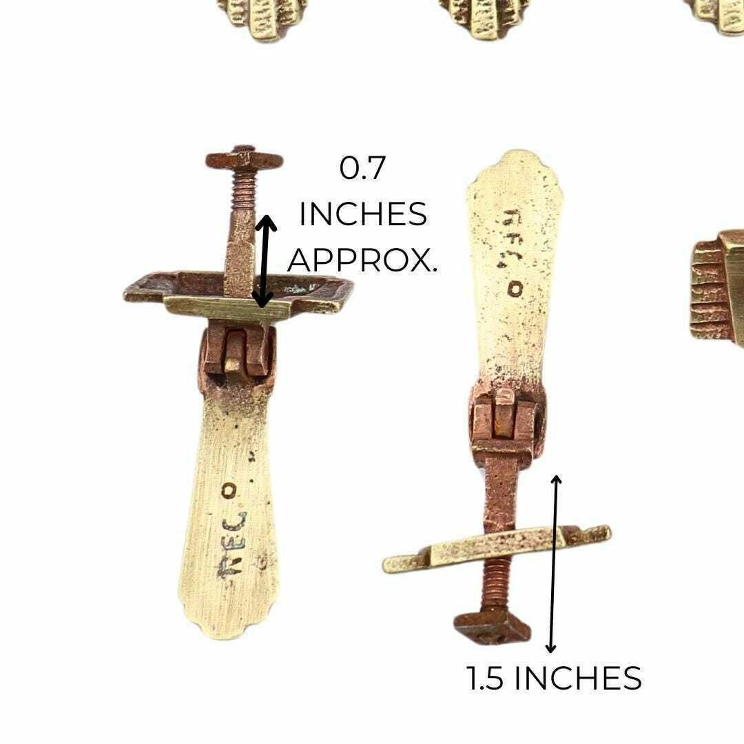Antique Art Deco Period Brass Dresser Drawer Handle Pull Set Of 8. Antique Brass Drawer Pull Handle. Antique Ornate Hardware. photo Home Fixtures