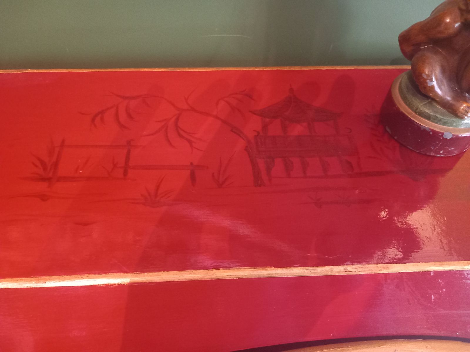 Louis XV Period Secretary Or Red Scriban With Chinoiserie photo 1500.0