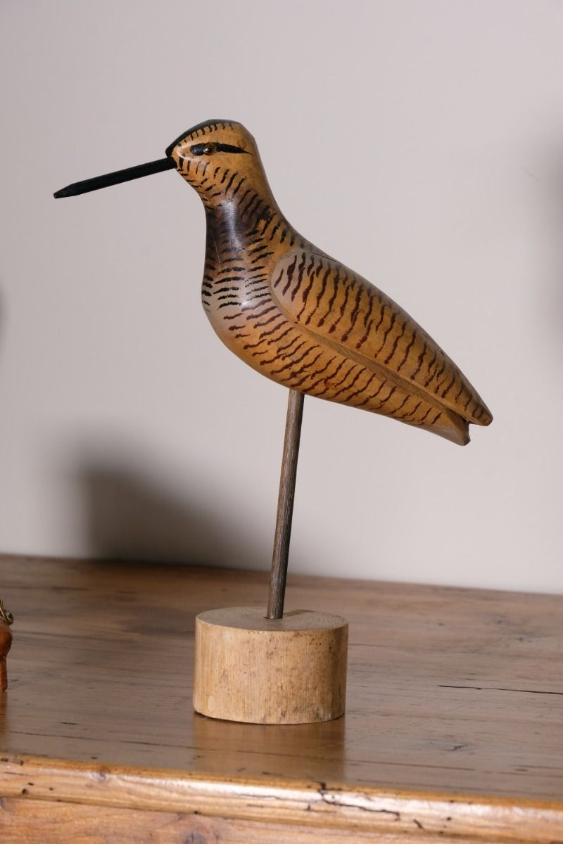 Painted & Hand Carved Folk Art Bird 1001868 photo vinterior