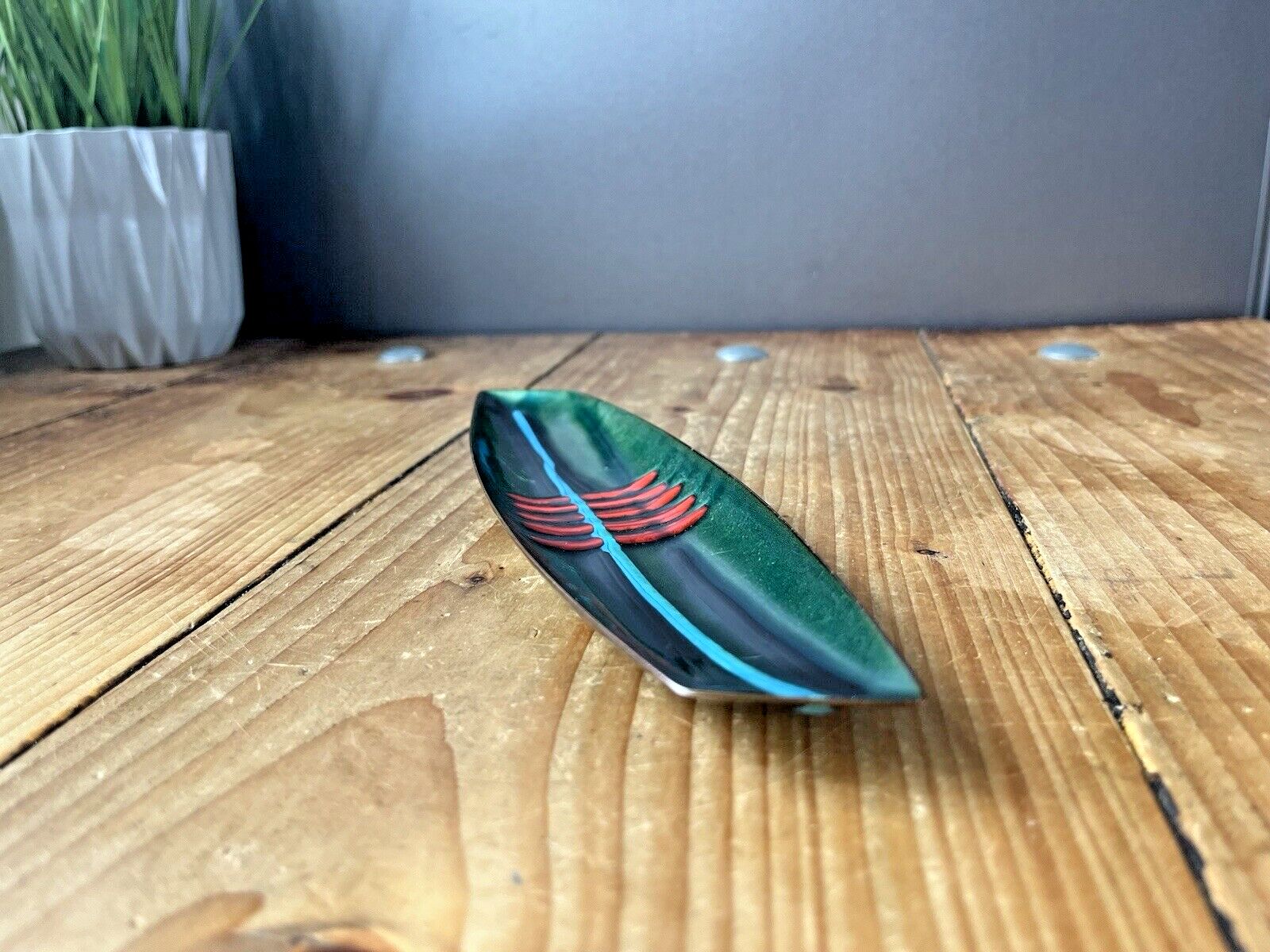 60's Modernist Laurana Italy Franco Bastianelli Enamel Pin Dish Pen Tray 70's photo furniture