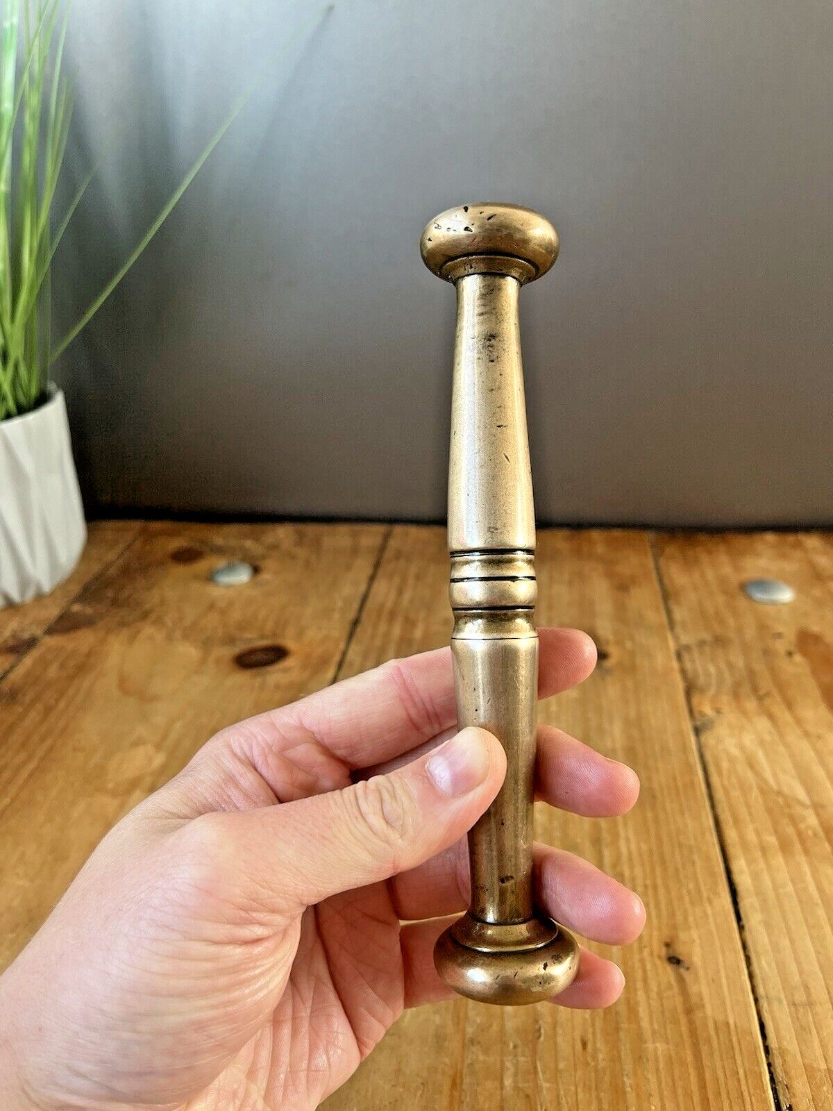 photo for sale Antique 19th C Apothecary 2.4kg Bronze Pestle & Mortar Chemist Herbs Kitchenalia