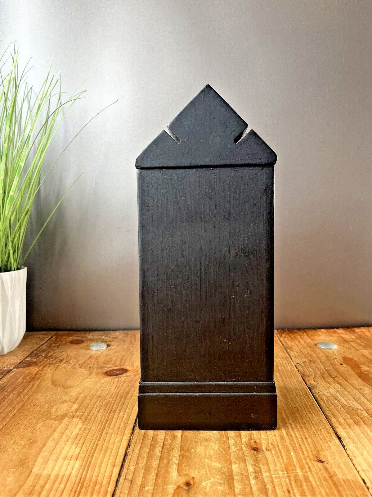 Decorative Welsh Dresser Folk Art Slate Brass Handle Door Stop Quarryman Antique photo Home Fixtures