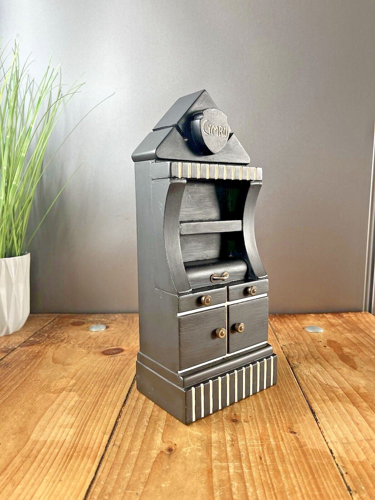photo for sale Decorative Welsh Dresser Folk Art Slate Brass Handle Door Stop Quarryman Antique