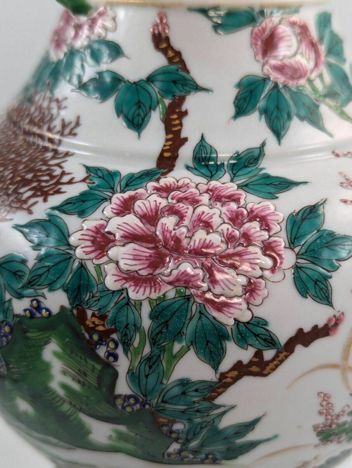 Home Decor Antique Porcelain Kyoto Satsuma Vase With Handles, Japan, C. 19th photo