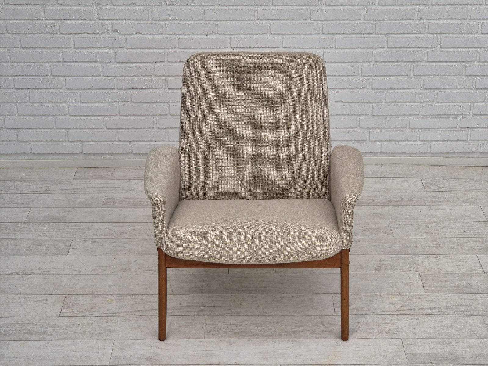 Ca. Jaren 1960, Deens Design Door Alf Svensson, Fauteuil Model 4331 Voor Fritz Hansen, Opnieuw Bekleed. photo Meubels