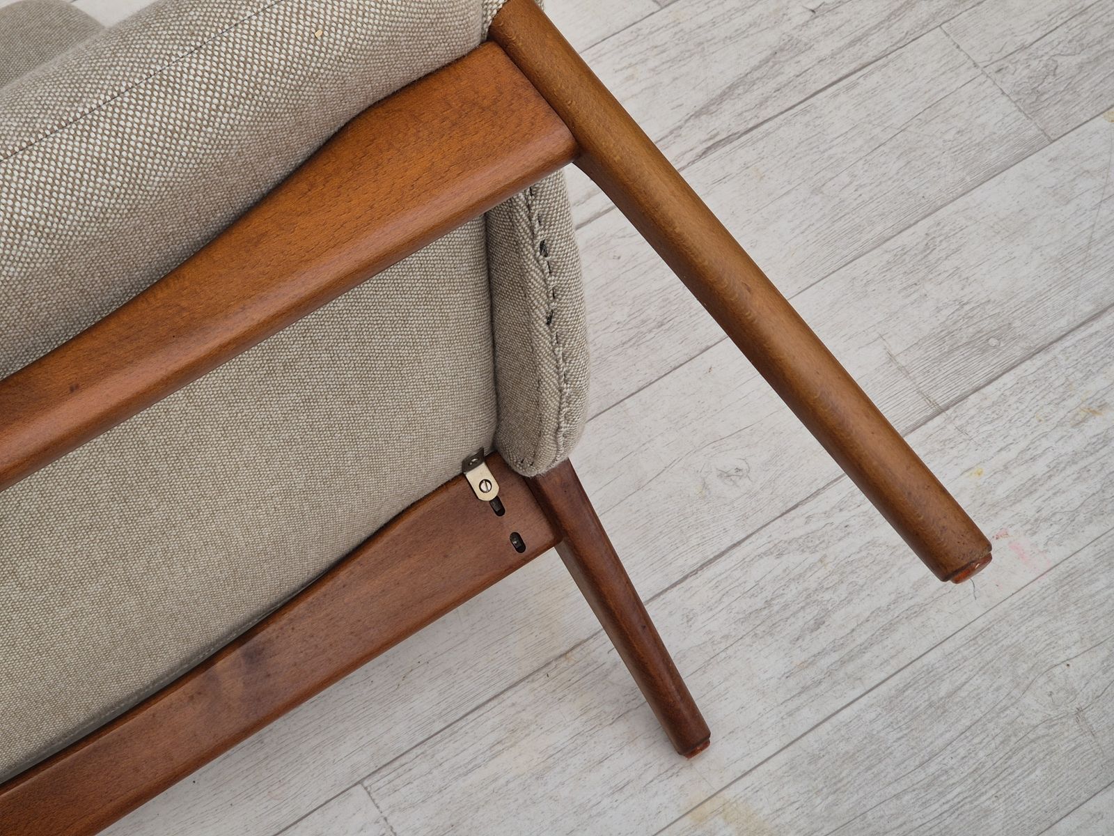 photo for sale Ca. Jaren 1960, Deens Design Door Alf Svensson, Fauteuil Model 4331 Voor Fritz Hansen, Opnieuw Bekleed.